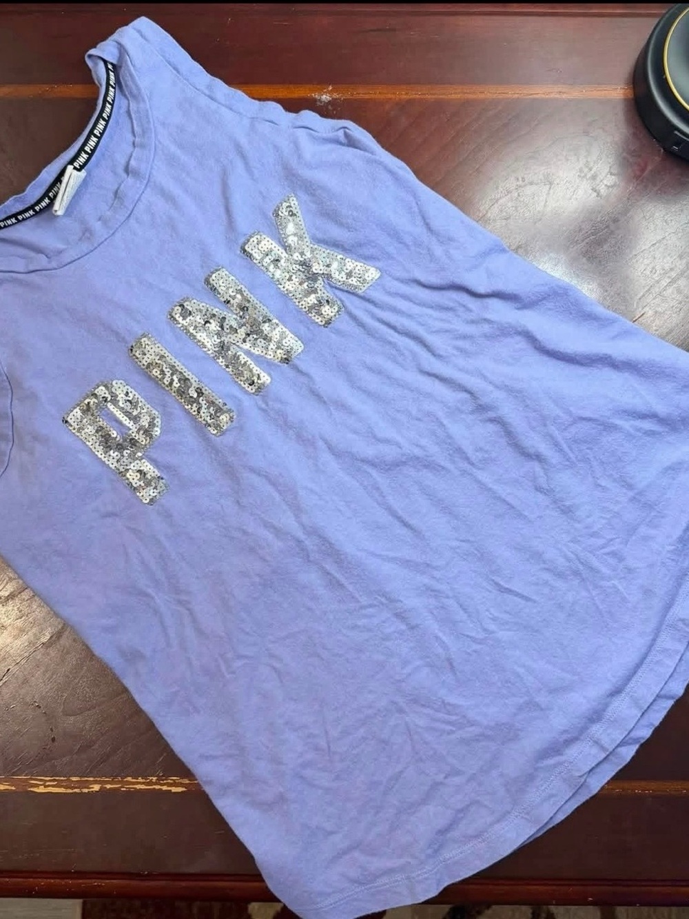 PINK Victoria's Secret Lavender Sequin Logo Tank